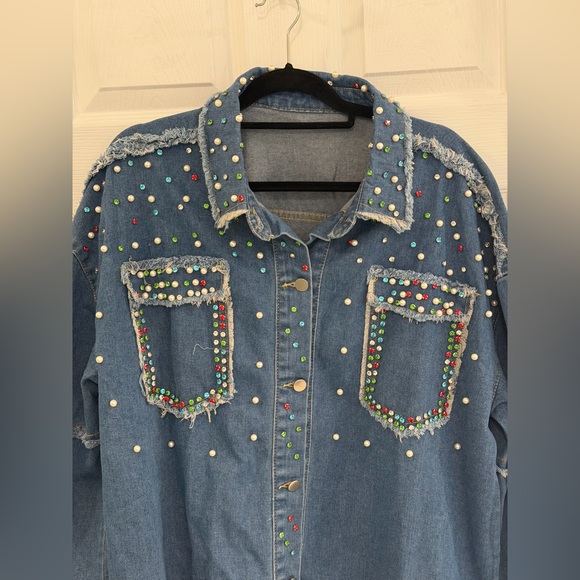 The Unbranded Brand Jackets & Blazers - Embellished Blue Jean jacket
New without tags